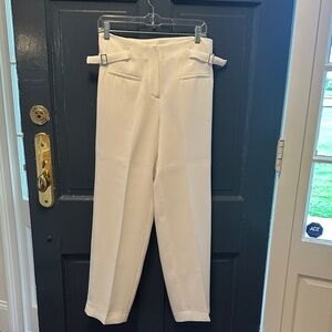 Zara White Tailored Wide Leg Trousers